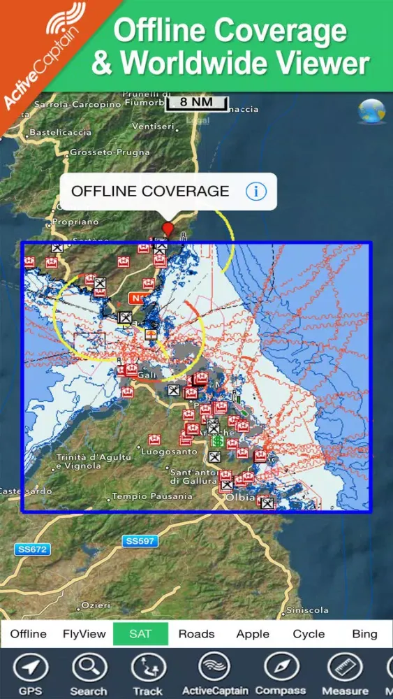 Zrzuty ekranu Strait of Bonifacio HD charts