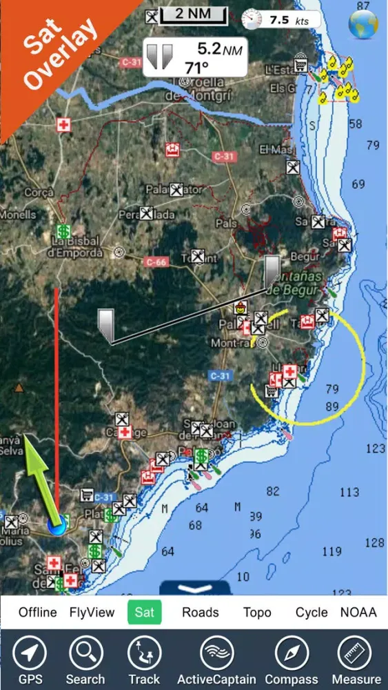 Costa Brava GPS outdoor Charts Screenshots