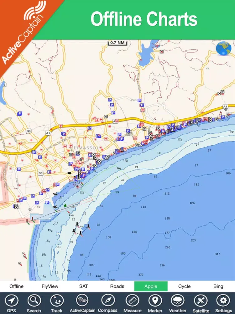 ภาพหน้าจอของ Cyprus HD - GPS Map Navigator iPad 