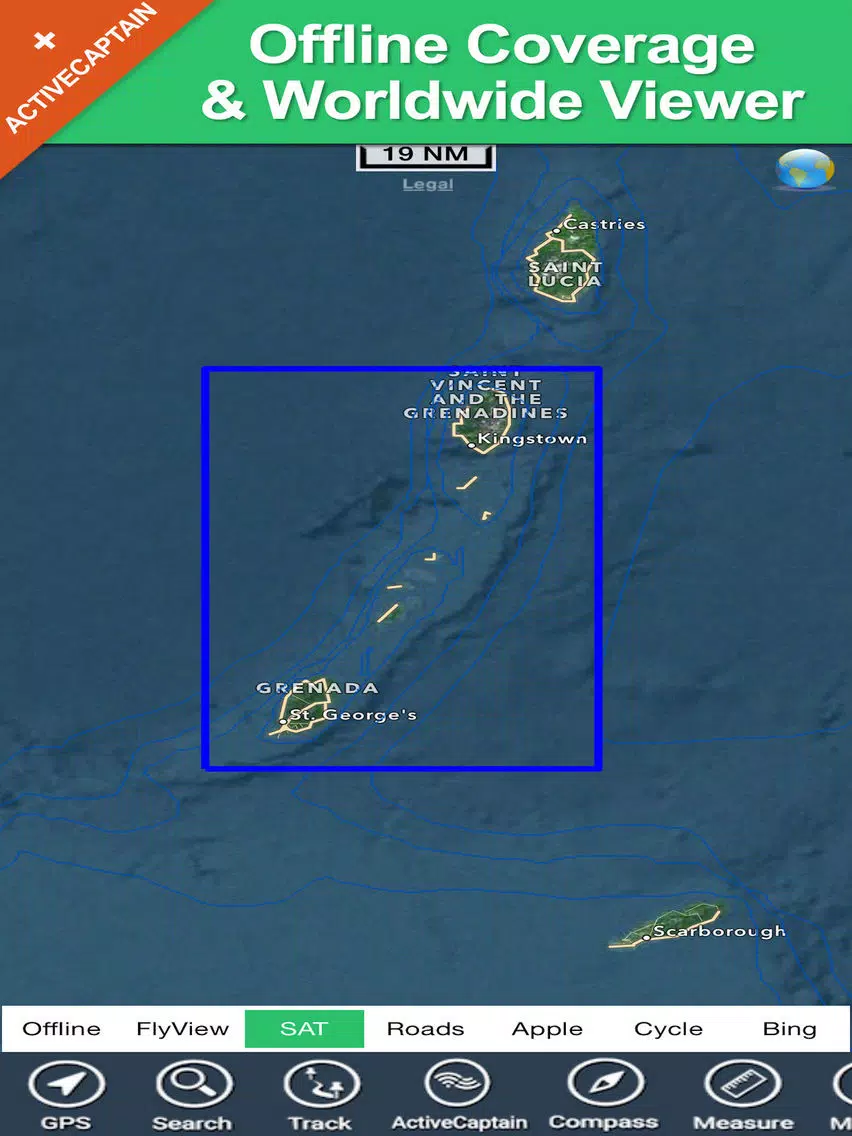 Grenadines & Grenada HD charts iPad  Screenshots