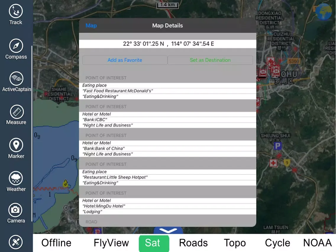 Capturas de tela do Hong Kong HD GPS Map Navigator iPad 