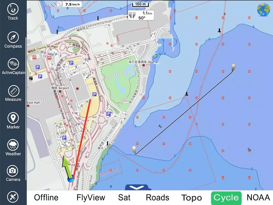Capturas de tela do Hong Kong HD GPS Map Navigator iPad 