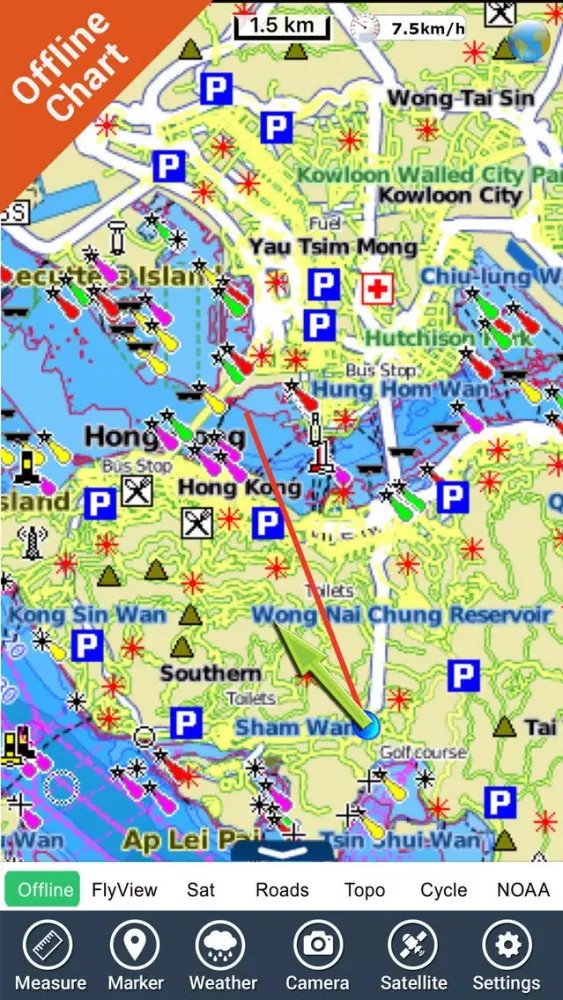 Capturas de tela do Hong Kong HD GPS Map Navigator