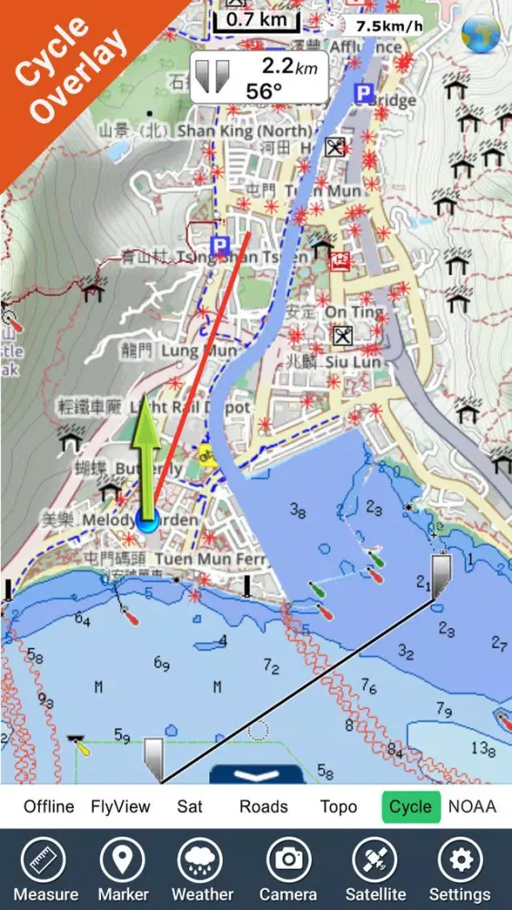 Capturas de tela do Hong Kong HD GPS Map Navigator