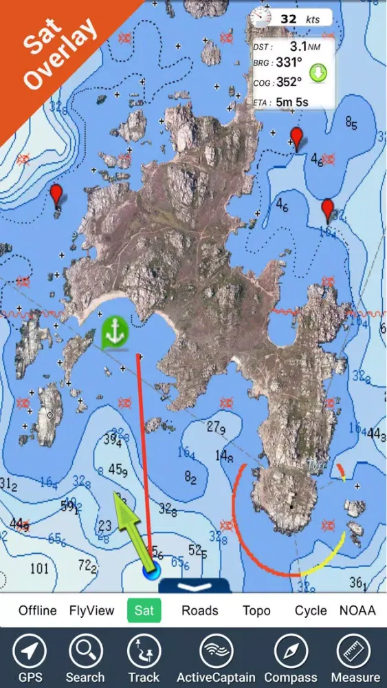 Capturas de pantalla de Boating Corsica Nautical Chart