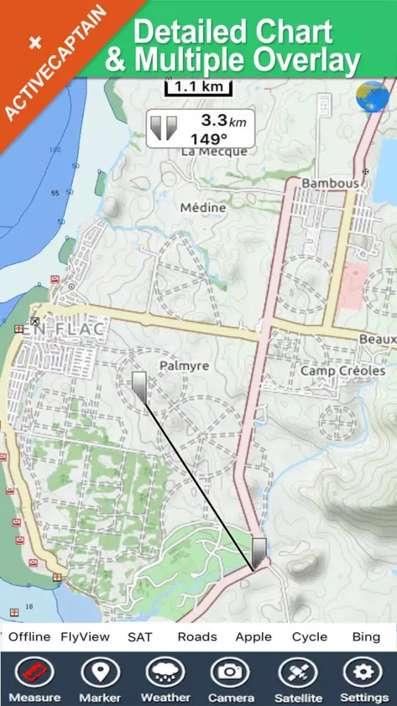Mauritius - GPS charts offline maps Navigator Screenshots