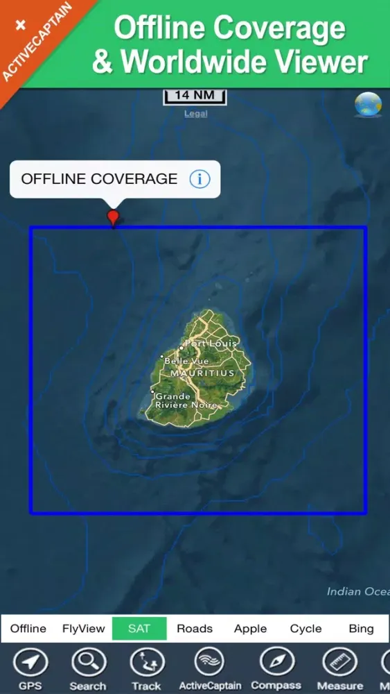 Mauritius - GPS charts offline maps Navigator Screenshots