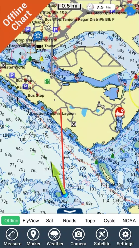 Captures d'écran de Singapore - GPS charts offline maps Navigator