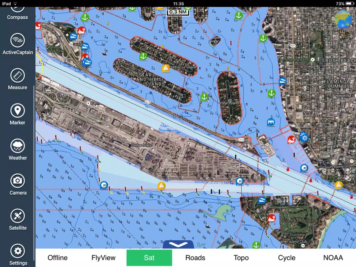 Boating USA HD Nautical Charts iPad  Screenshots