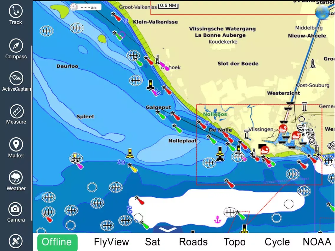 Marine : Belgium HD - GPS Map Navigator iPad  Screenshots
