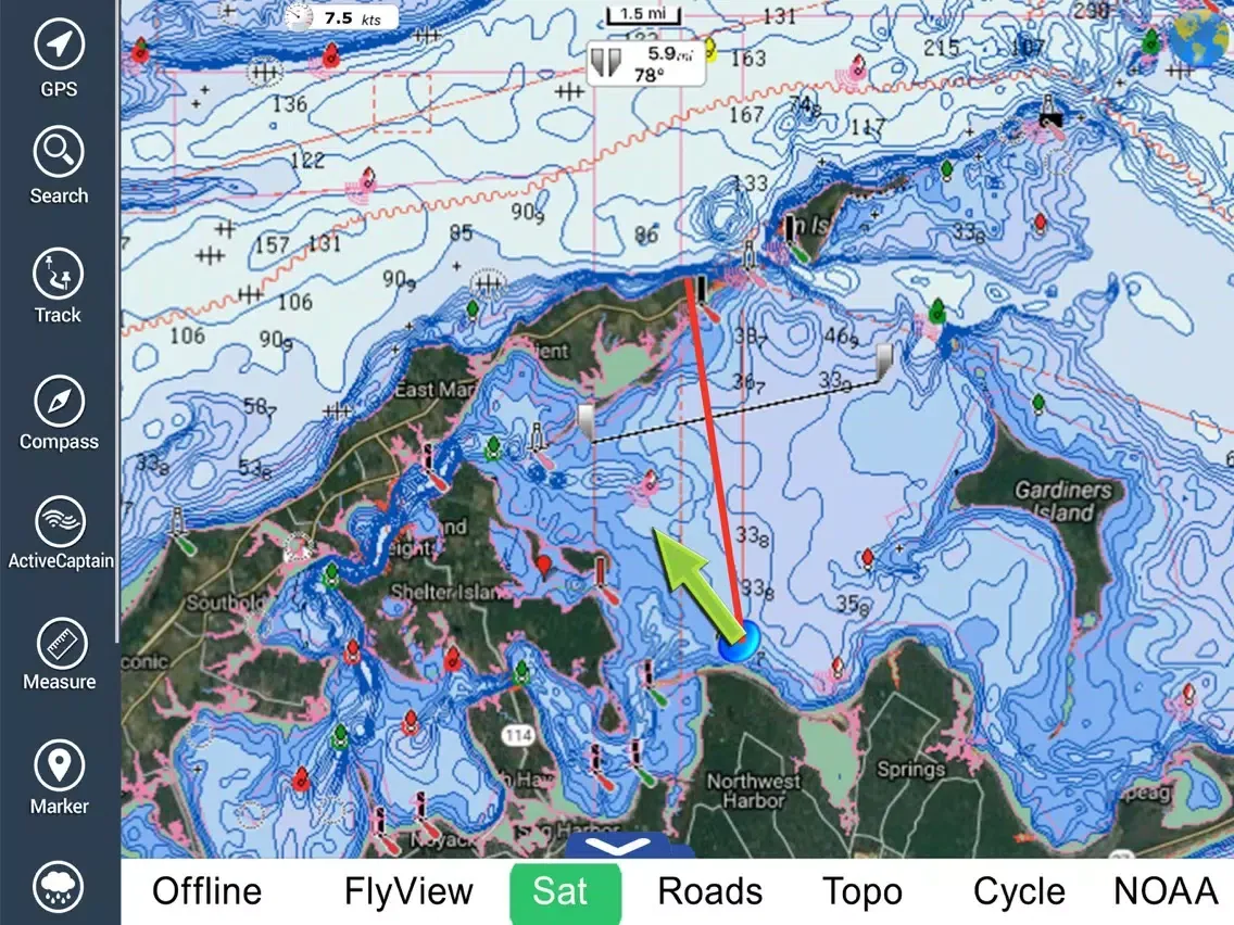 Boating New York HD GPS Charts iPad  Ekran Görüntüleri
