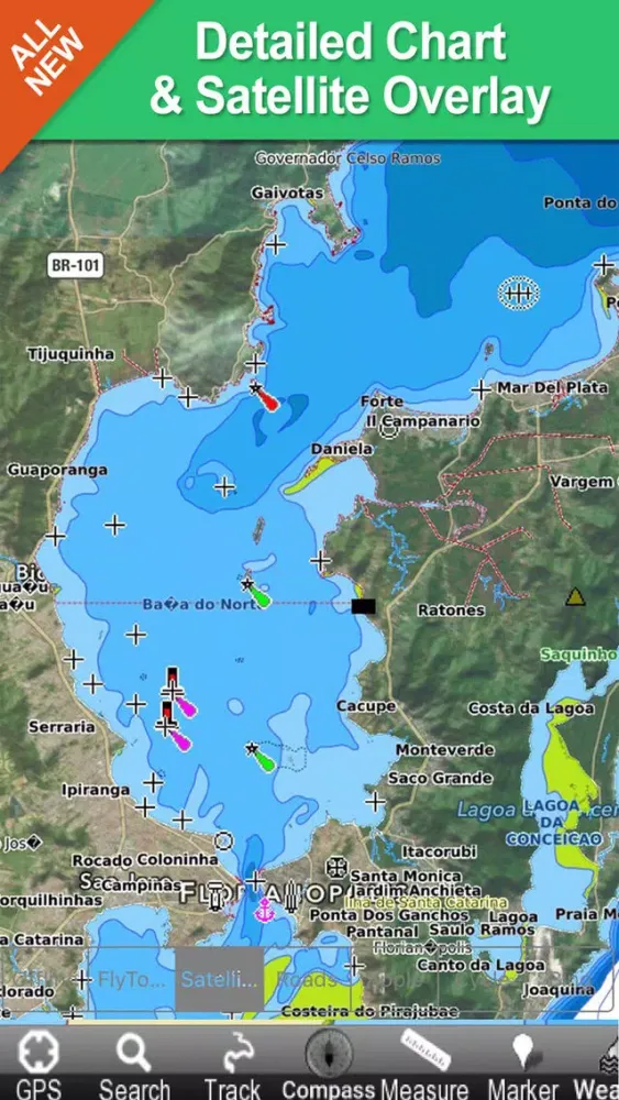 Boating Brazil - gps offline nautical charts for cruising fishing sailing and diving স্ক্রিনশট