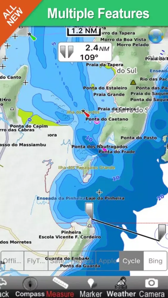 Boating Brazil - gps offline nautical charts for cruising fishing sailing and diving স্ক্রিনশট