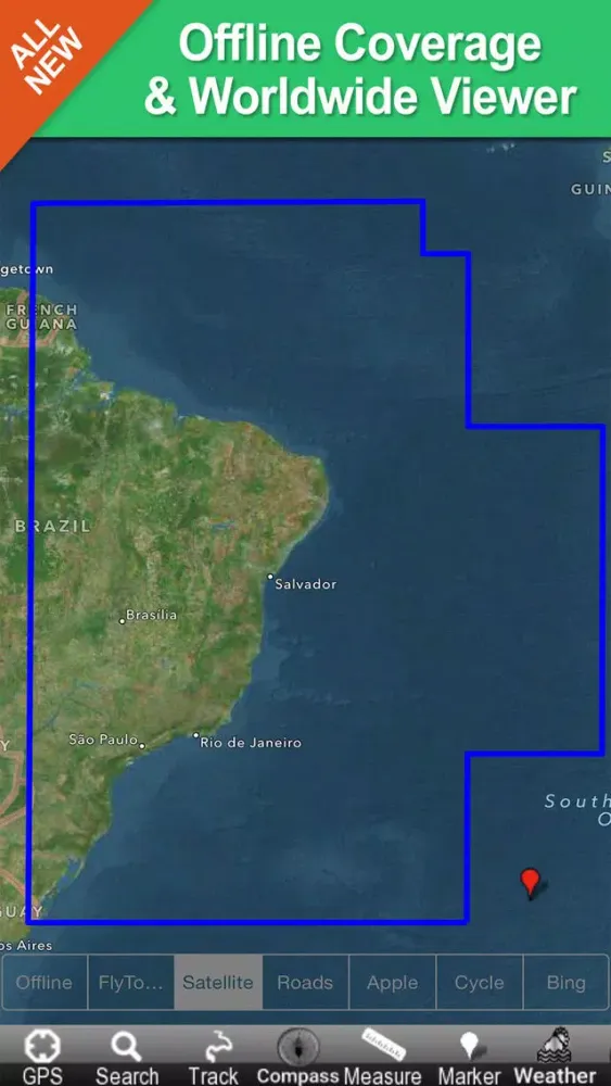 Boating Brazil - gps offline nautical charts for cruising fishing sailing and diving স্ক্রিনশট