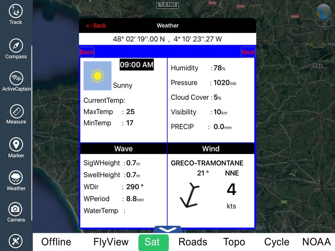 Brittany Nautical Charts HD iPad 应用截图