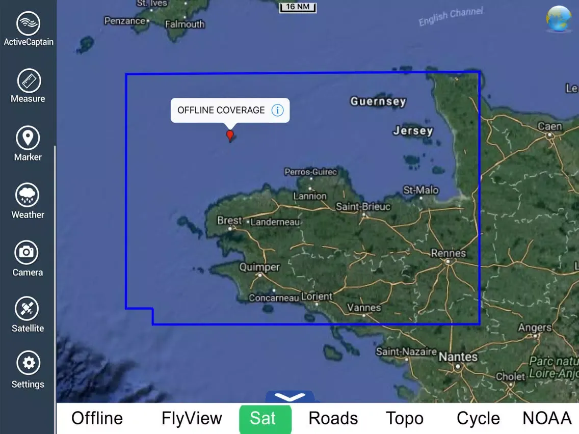 Brittany Nautical Charts HD iPad 应用截图