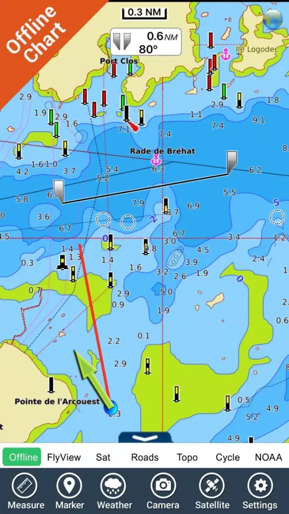 Brittany Nautical Charts HD应用截图
