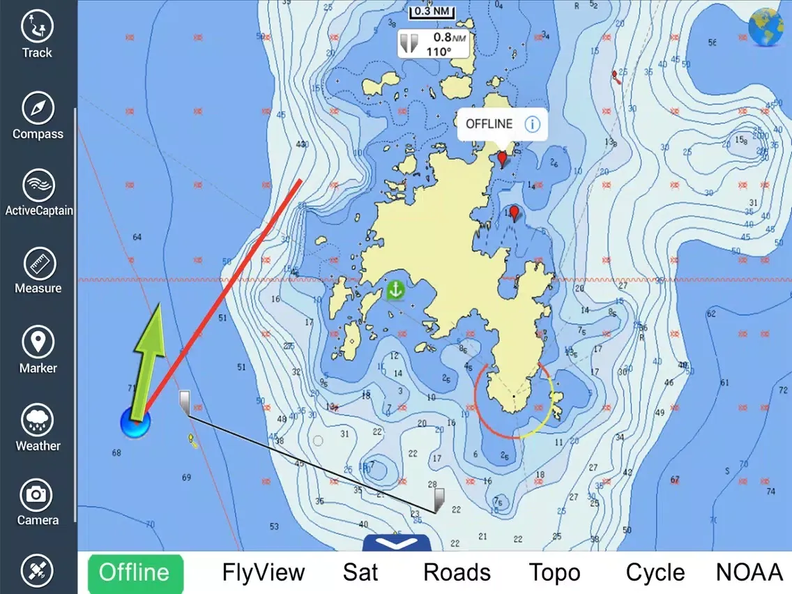 ภาพหน้าจอของ Marine : Calabria HD - GPS Map Navigator iPad 