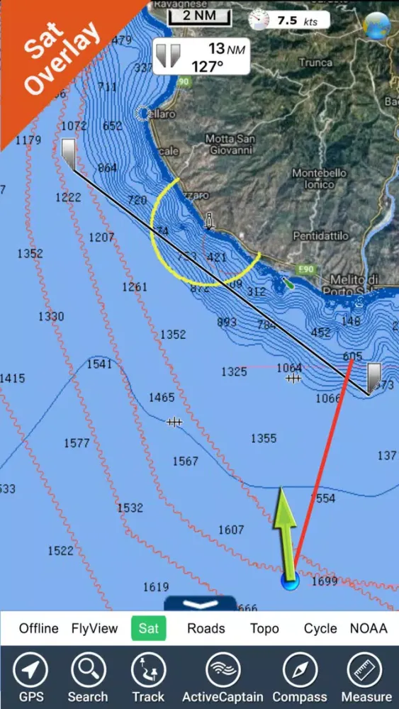 ภาพหน้าจอของ Marine : Calabria HD - GPS Map Navigator