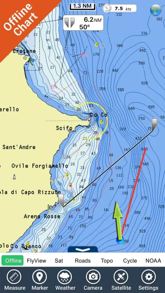 ภาพหน้าจอของ Marine : Calabria HD - GPS Map Navigator