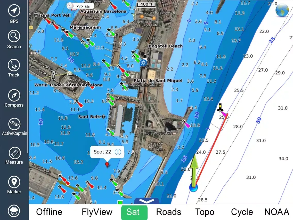 Marine: Catalonia (Spain) HD - GPS Map Navigator iPad  Ekran Görüntüleri