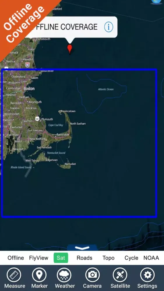 Marine : Cape Cod GPS offline map fishing charts 스크린샷