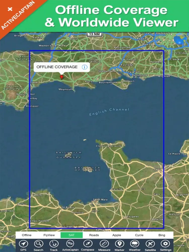 Zrzuty ekranu Marine: Cherbourg to channel island-solent HD - GPS Map Navigator iPad 