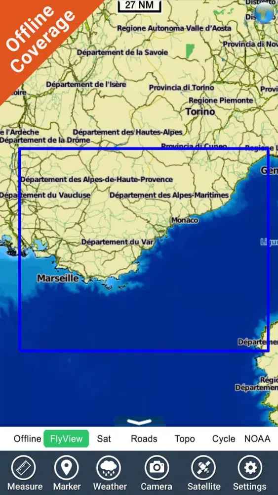 Capturas de tela do French Riviera Nautical Charts
