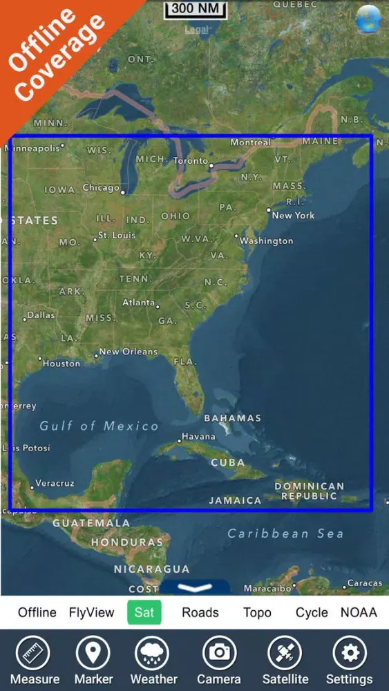 US East Charts Texas to Maine سکرین شاٹس