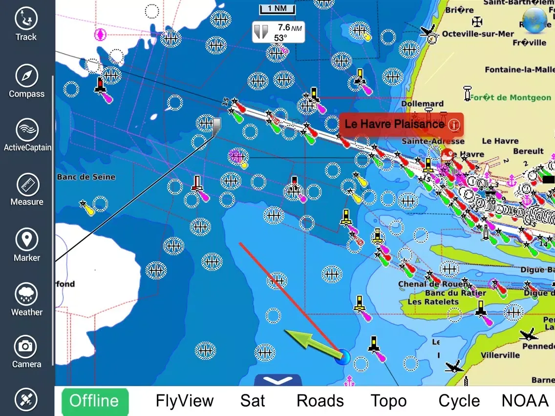 Marine: France du Nord HD - GPS Map Navigator iPad  سکرین شاٹس
