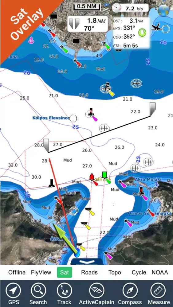 Captures d'écran de Boating Greece Nautical Charts