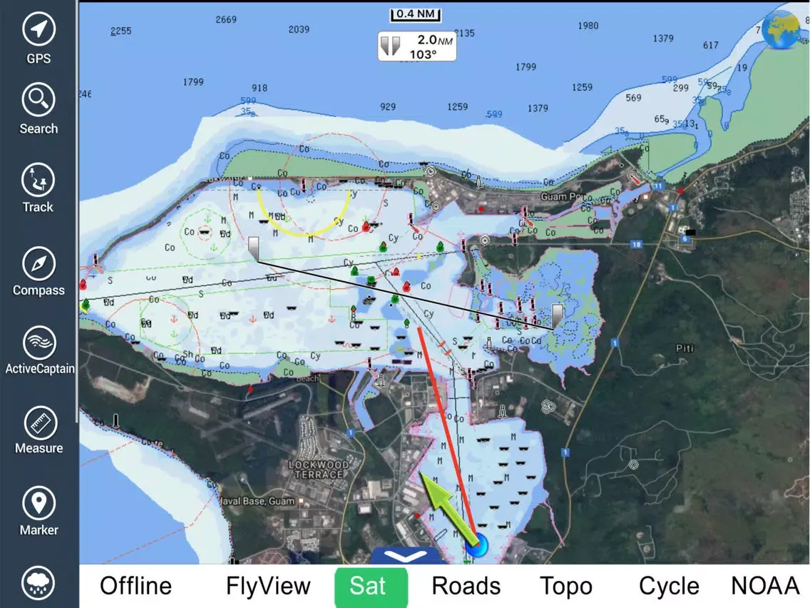 Tangkapan layar Marine : Guam island HD - GPS Map Navigator iPad 