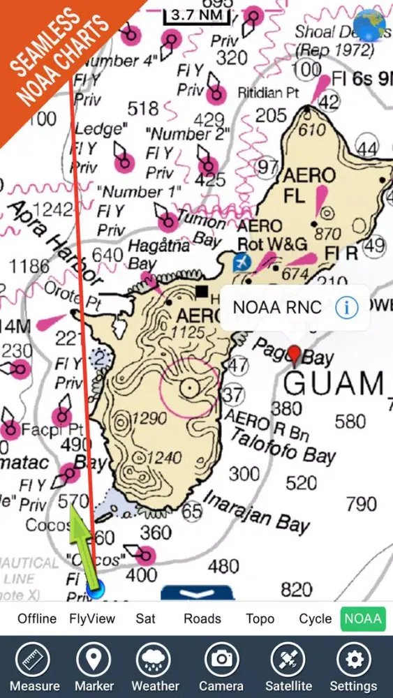 Tangkapan layar Marine : Guam island HD - GPS Map Navigator