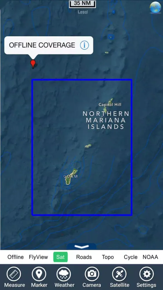 Tangkapan layar Marine : Guam island HD - GPS Map Navigator