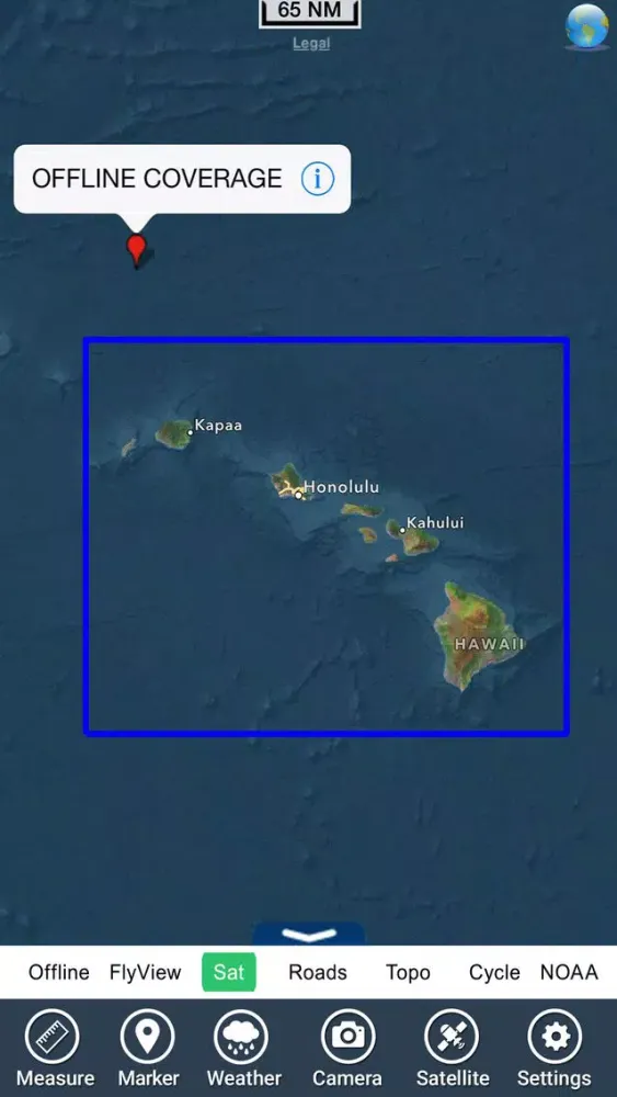 Captures d'écran de Boating Hawaii GPS kml map nautical fishing charts
