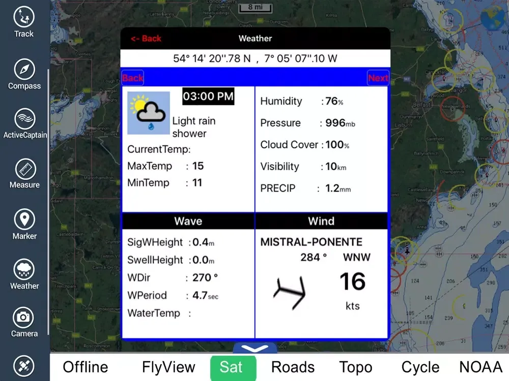 Marine : Ireland HD - GPS Map Navigator iPad  سکرین شاٹس