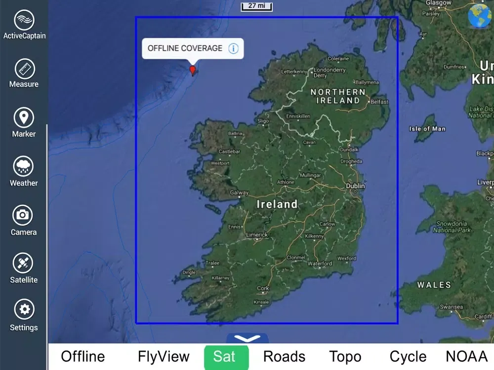 Marine : Ireland HD - GPS Map Navigator iPad  سکرین شاٹس