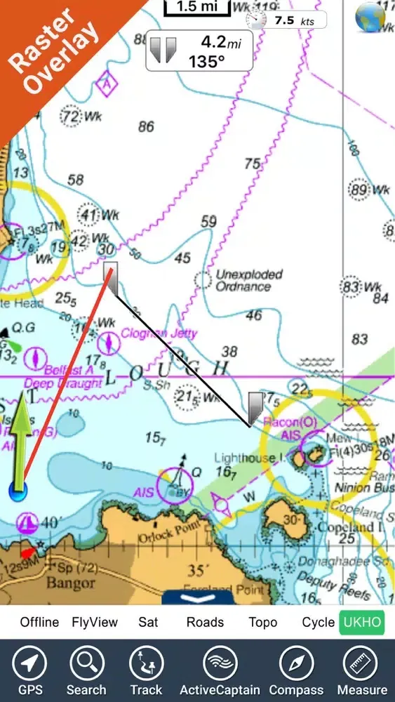 Marine : Ireland HD - GPS Map Navigator سکرین شاٹس