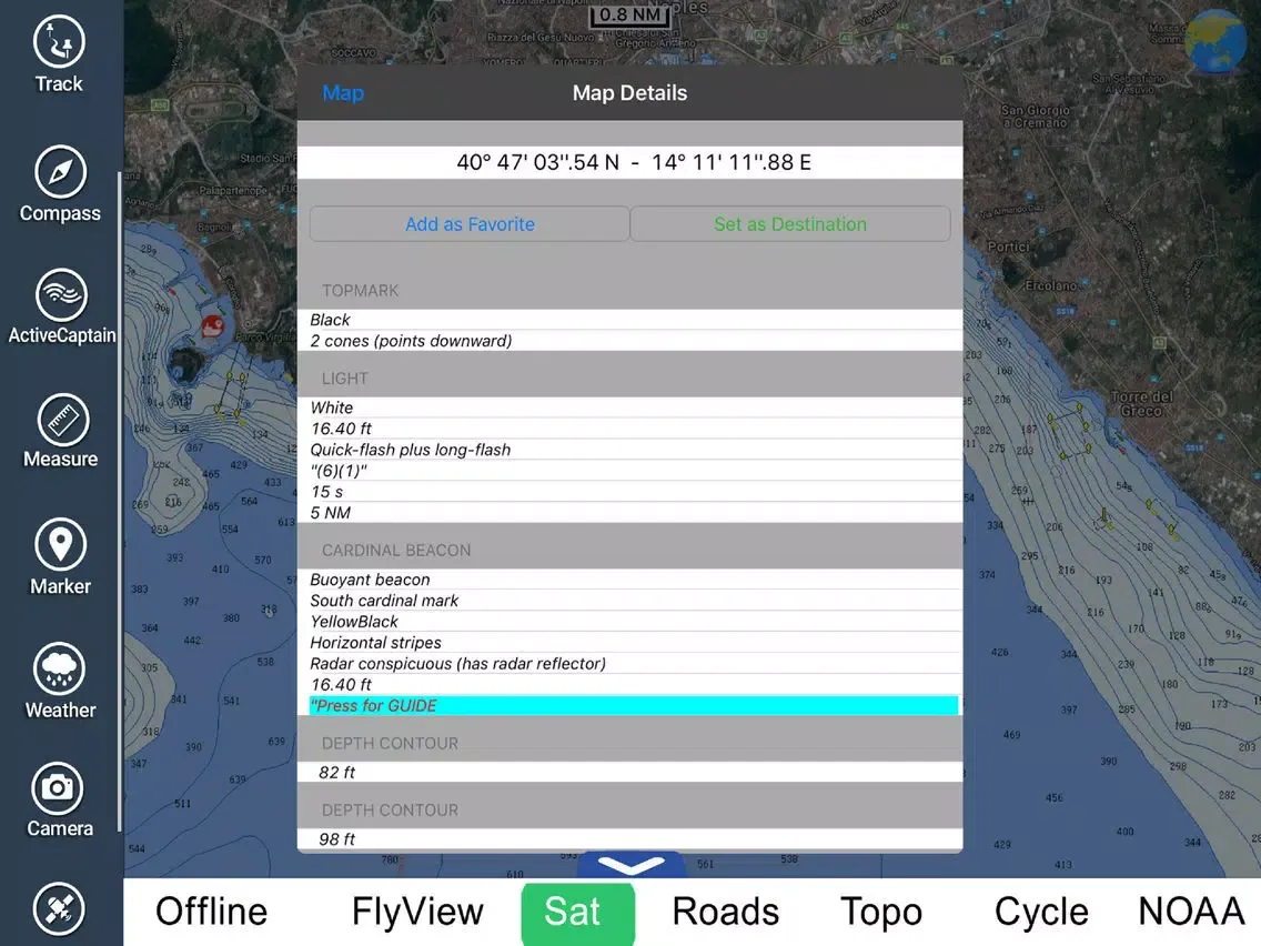 صور Marine : Lazio & Campania HD - GPS chart Navigator iPad 