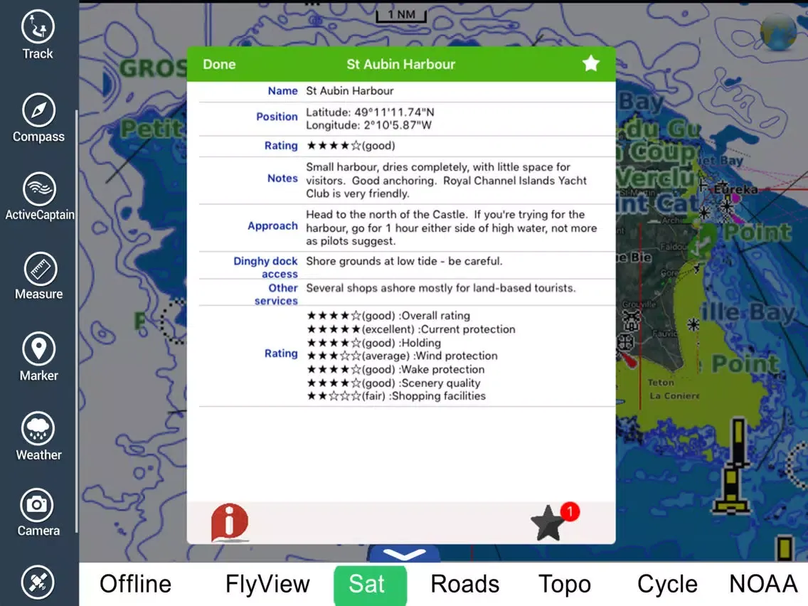 Capturas de tela do Marine: Basse Normandie HD - GPS Map Navigator iPad 