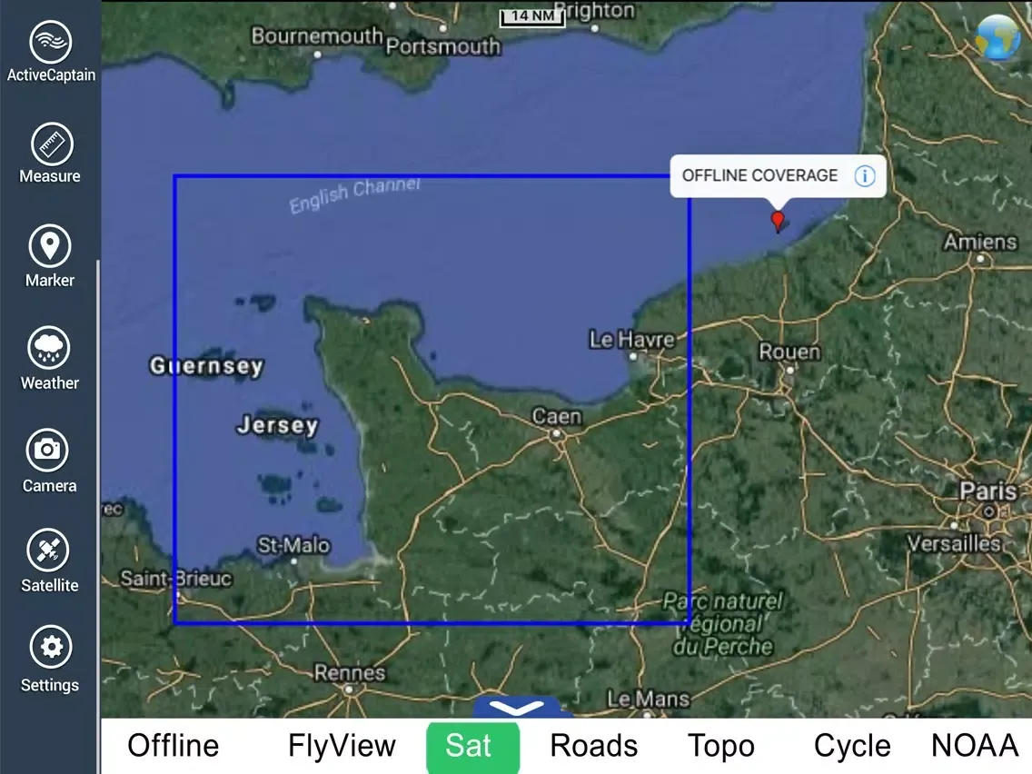 Capturas de tela do Marine: Basse Normandie HD - GPS Map Navigator iPad 