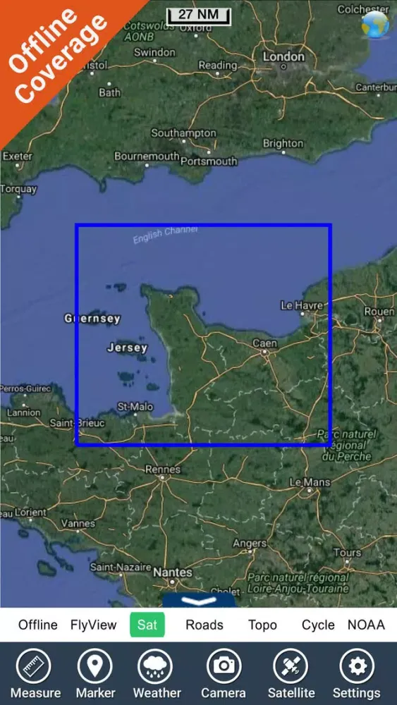 Capturas de tela do Marine: Basse Normandie HD - GPS Map Navigator