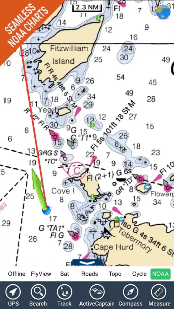 Michigan Lakes Fishing Charts 스크린샷