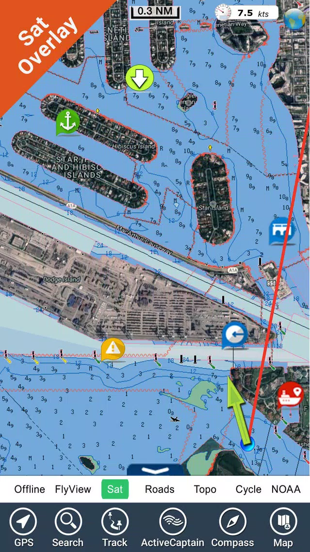 Boating Miami to Key West GPS应用截图