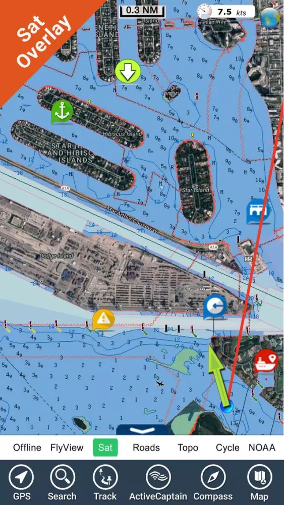 Boating Miami to Key West GPS 스크린샷