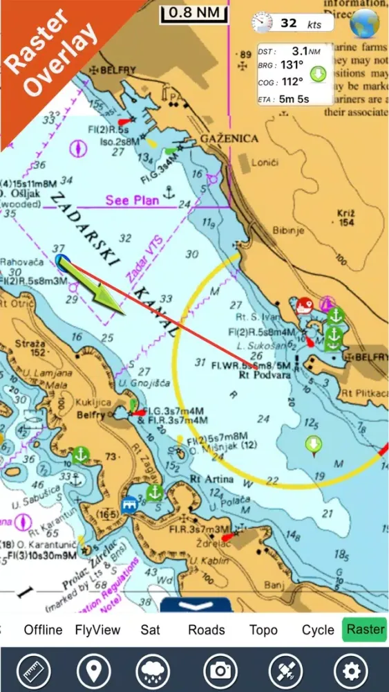 ภาพหน้าจอของ North Adriatic Nautical Charts