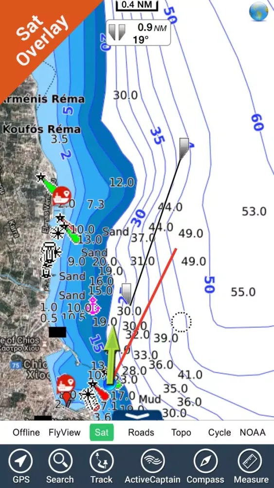 Marine: Aegean Sea (North) - GPS Map Navigator Screenshots