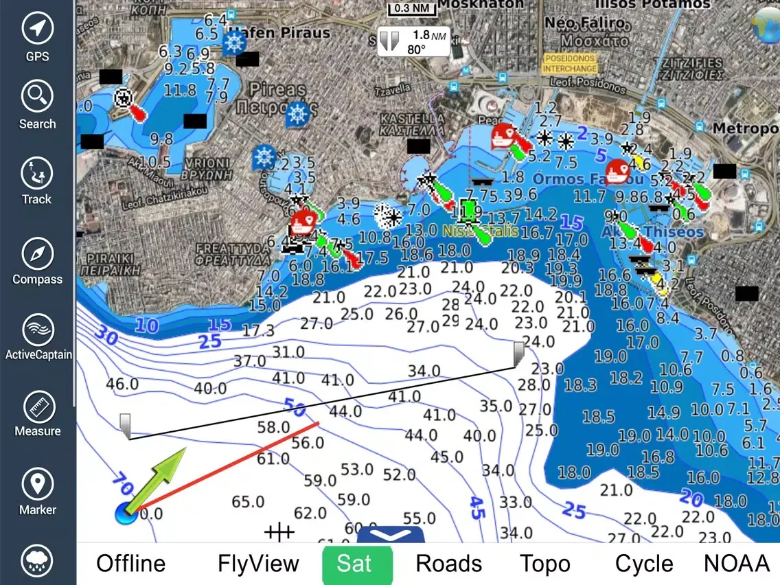 Marine: Aegean Sea (North) HD - GPS Map Navigator iPad  스크린샷