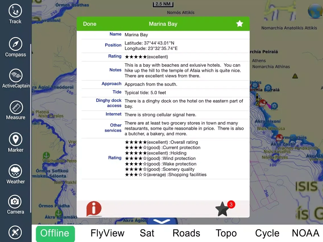 Marine: Aegean Sea (North) HD - GPS Map Navigator iPad  스크린샷