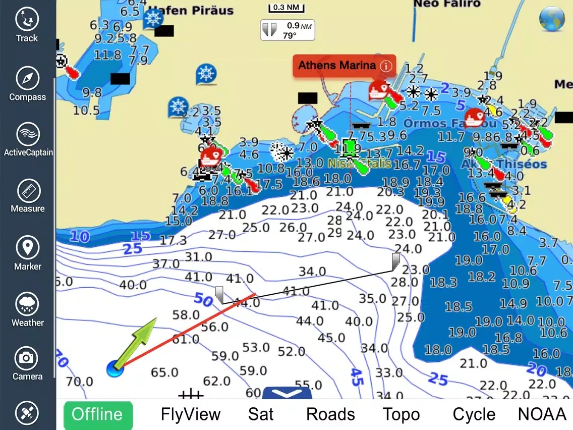 Marine: Aegean Sea (North) HD - GPS Map Navigator iPad  스크린샷